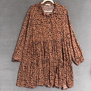 easel leopard shirt dress NWOT easel leopard print tunic dress